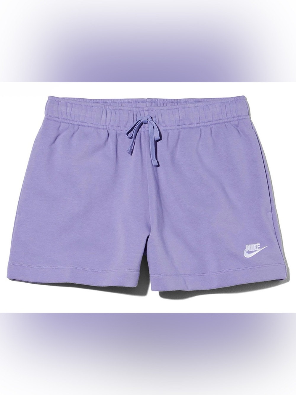 NWT Nike Women’s Club Dusty Amethyst & White Fleece Shorts
